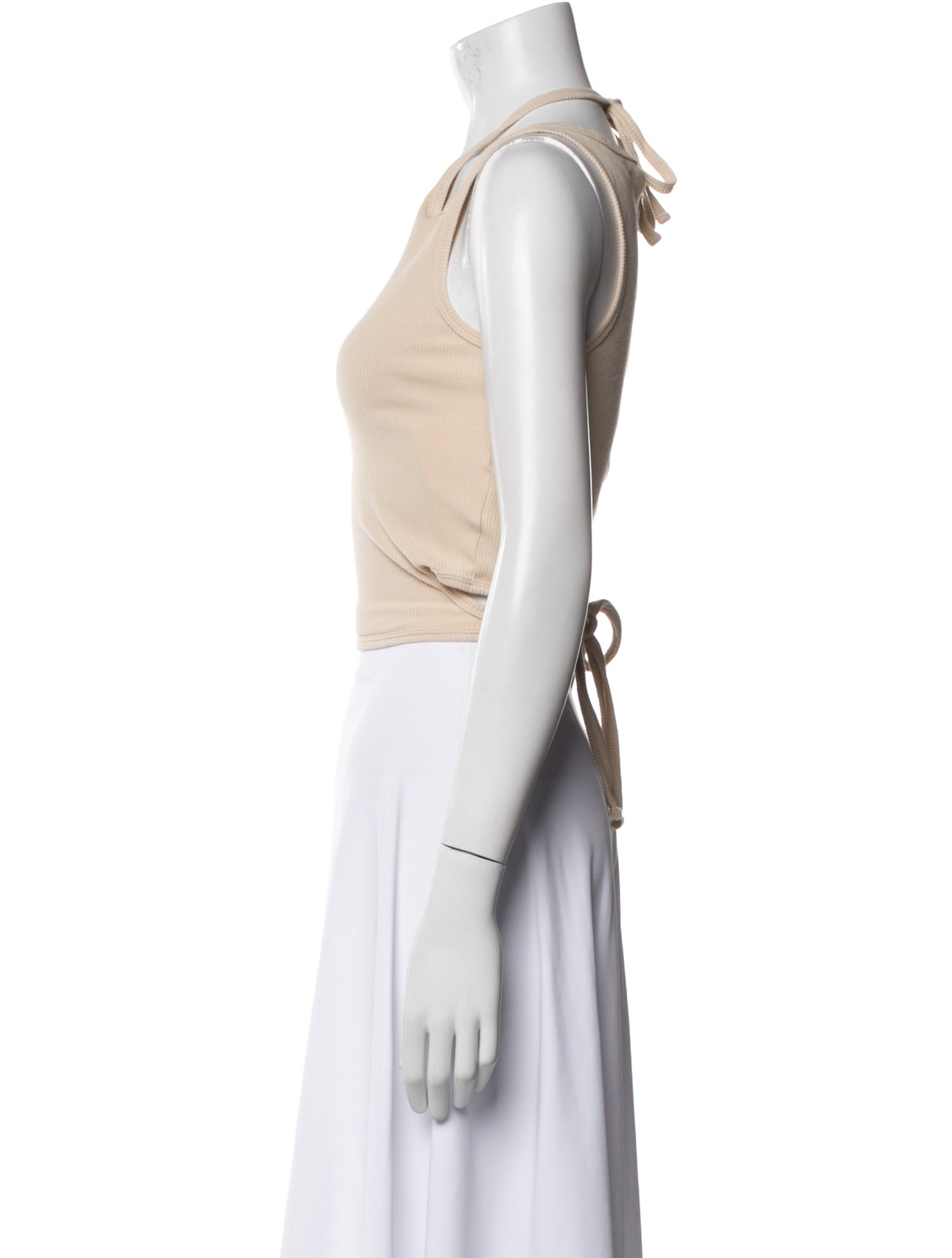 Dion Lee Crew Neck Sleeveless Crop Top