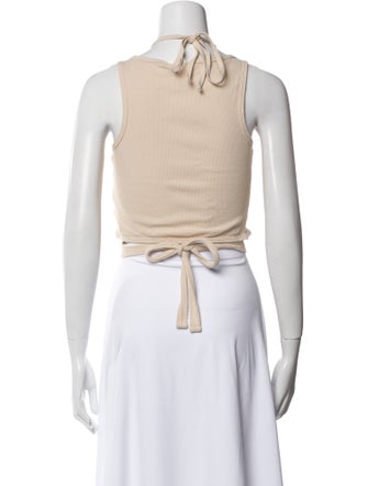 Dion Lee Crew Neck Sleeveless Crop Top