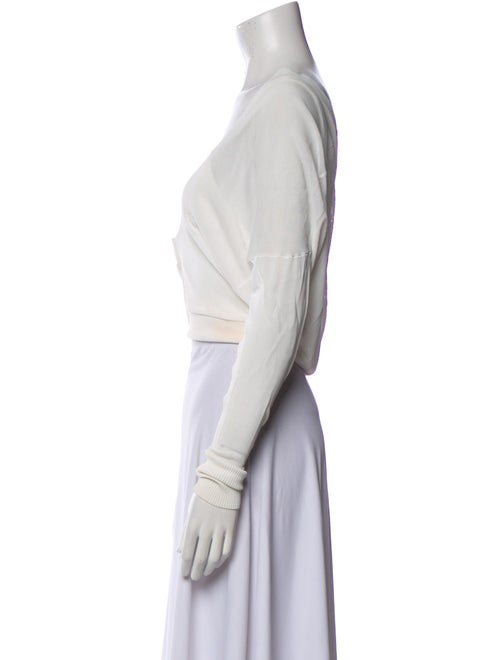 Dion Lee V-Neck Long Sleeve Crop Top