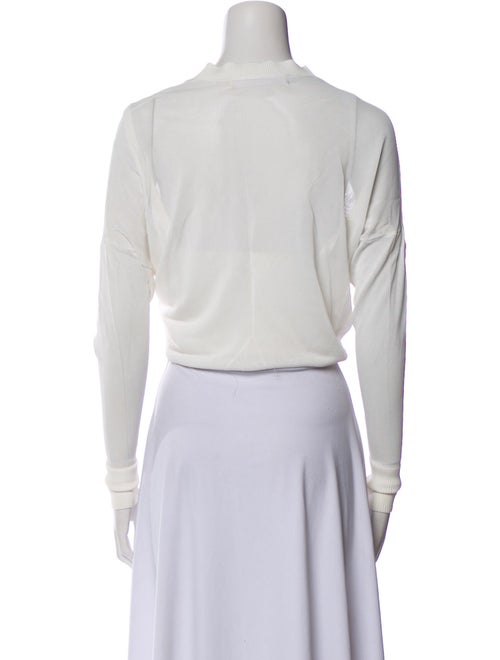 Dion Lee V-Neck Long Sleeve Crop Top