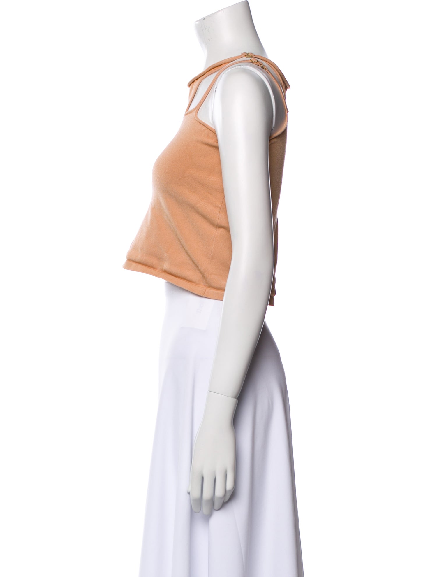 Dion Lee Square Neckline Sleeveless Crop Top