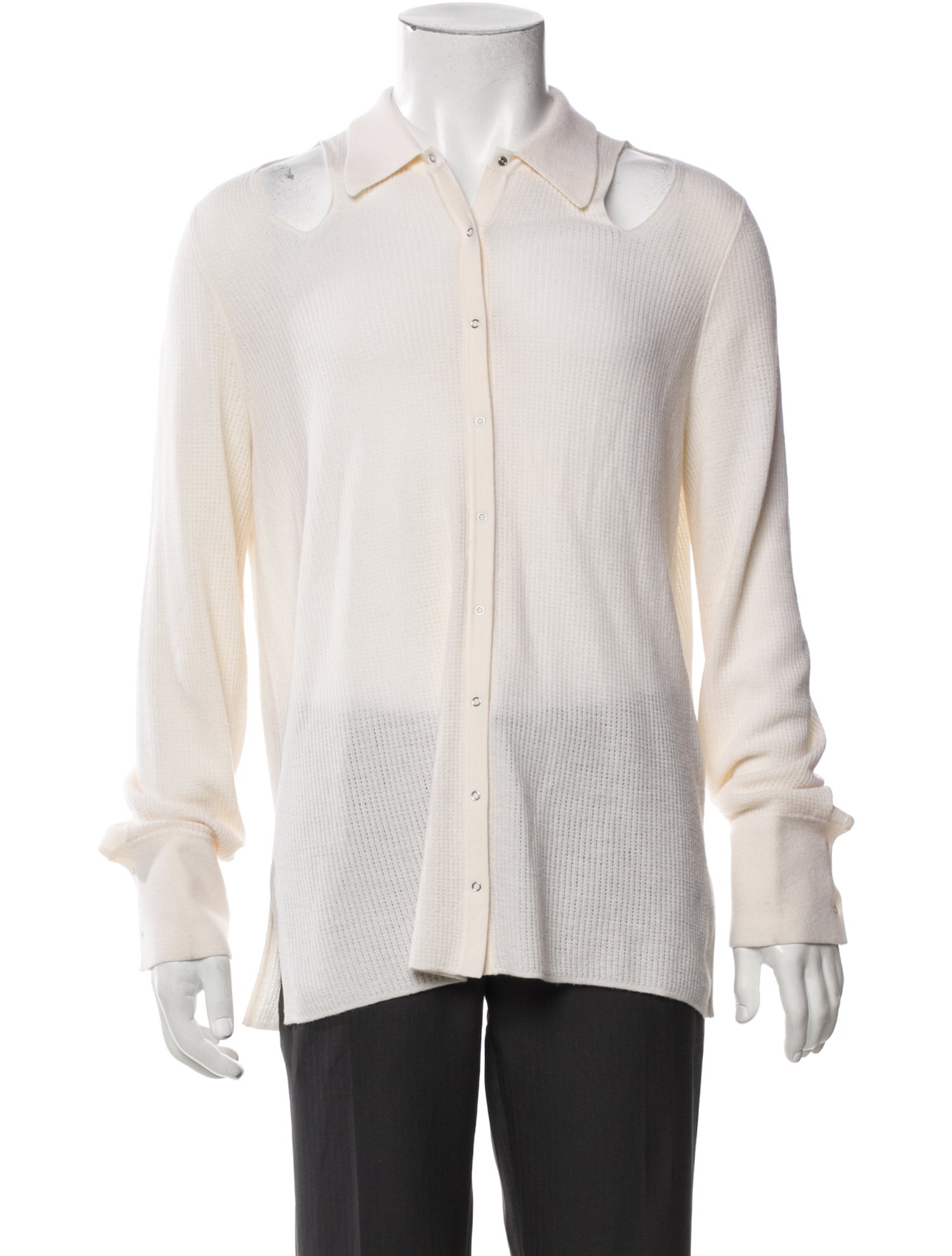 Dion Lee Merino Wool Mock Neck Cardigan