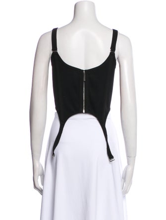 Dion Lee Scoop Neck Sleeveless Crop Top