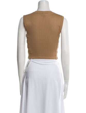 Dion Lee Crew Neck Sleeveless Crop Top