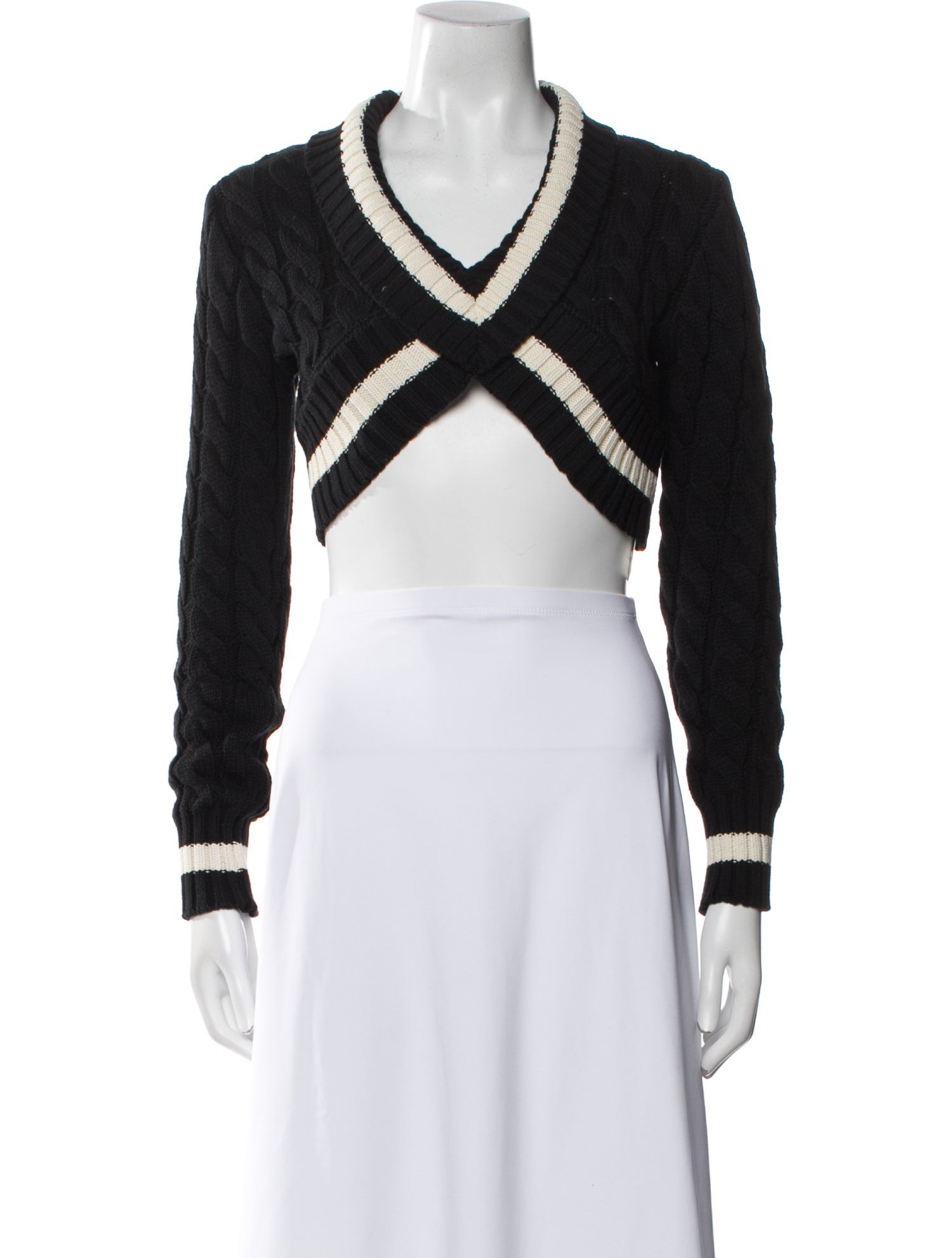 Dion Lee Striped V-Neck Sweater