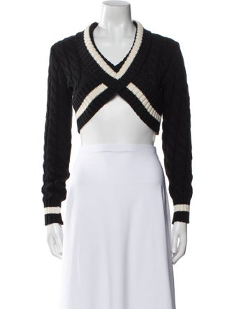 Dion Lee Striped V-Neck Sweater