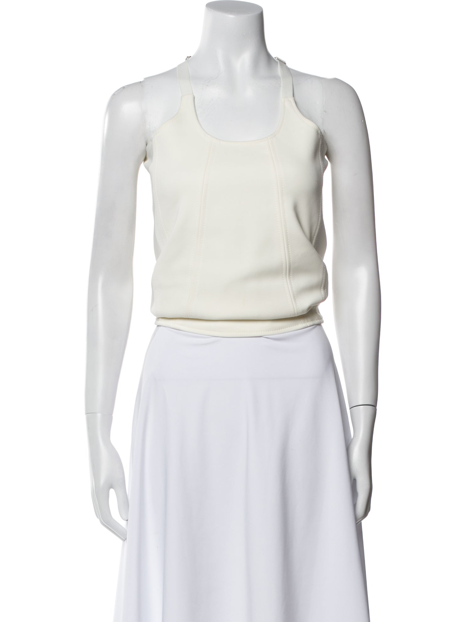 Dion Lee Scoop Neck Sleeveless Crop Top