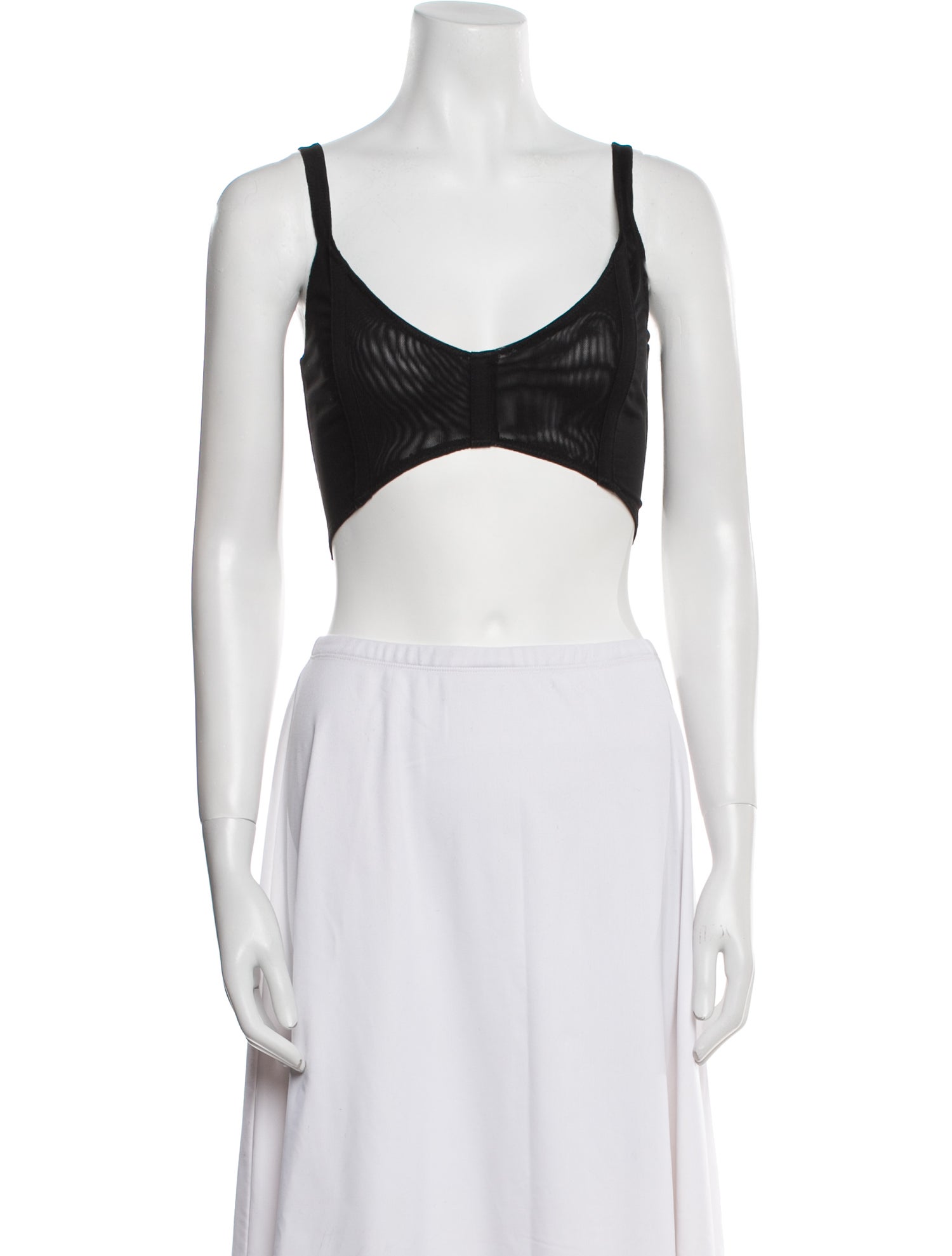 Dion Lee V-Neck Sleeveless Crop Top