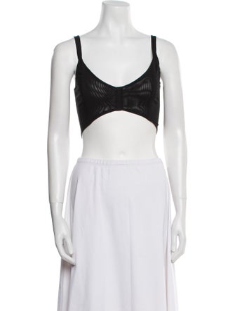Dion Lee V-Neck Sleeveless Crop Top