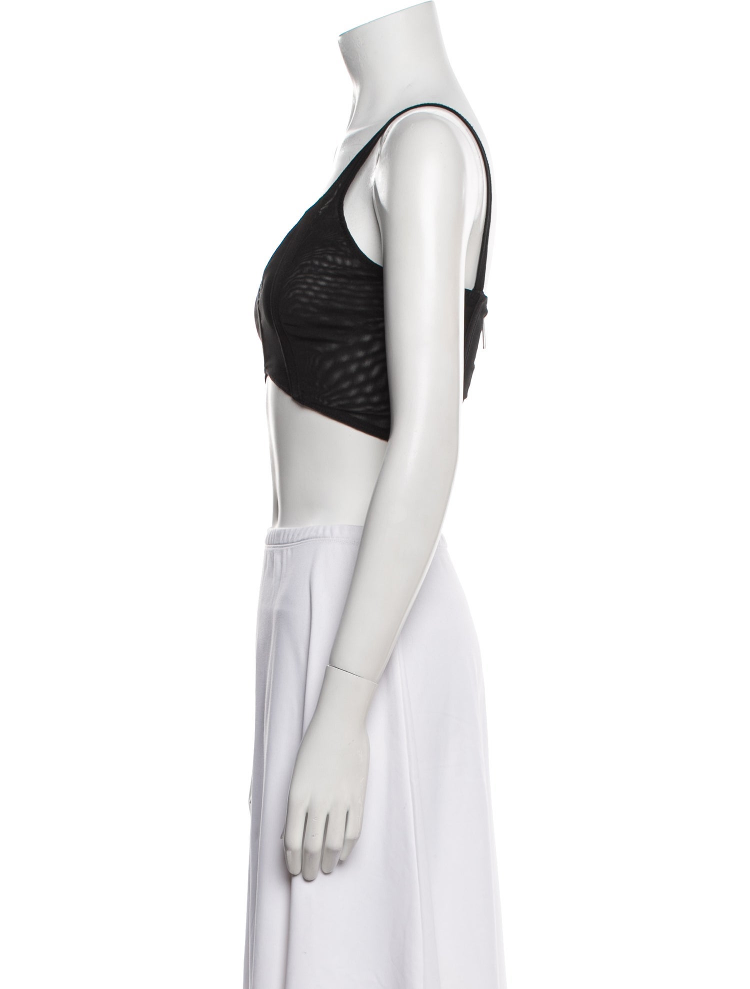 Dion Lee V-Neck Sleeveless Crop Top
