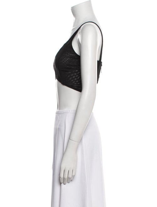 Dion Lee V-Neck Sleeveless Crop Top