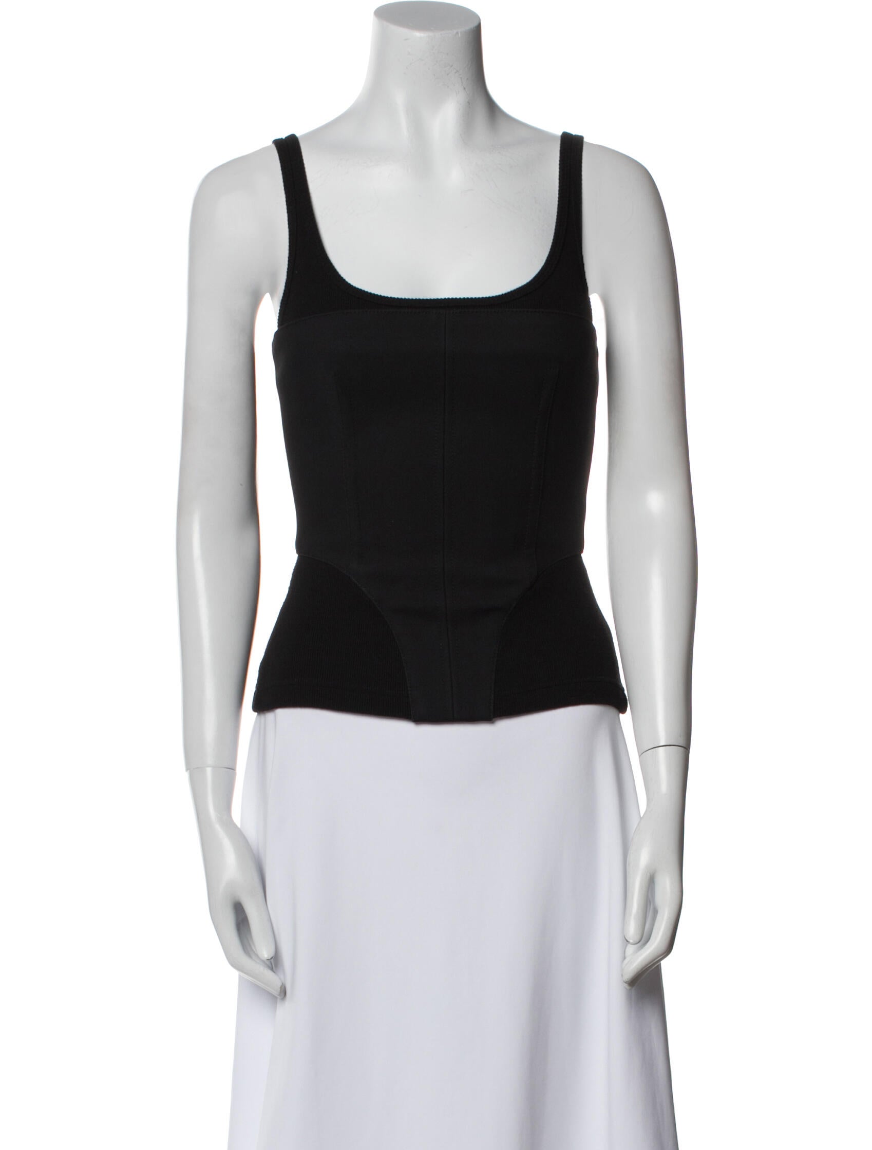 Dion Lee Scoop Neck Sleeveless Crop Top