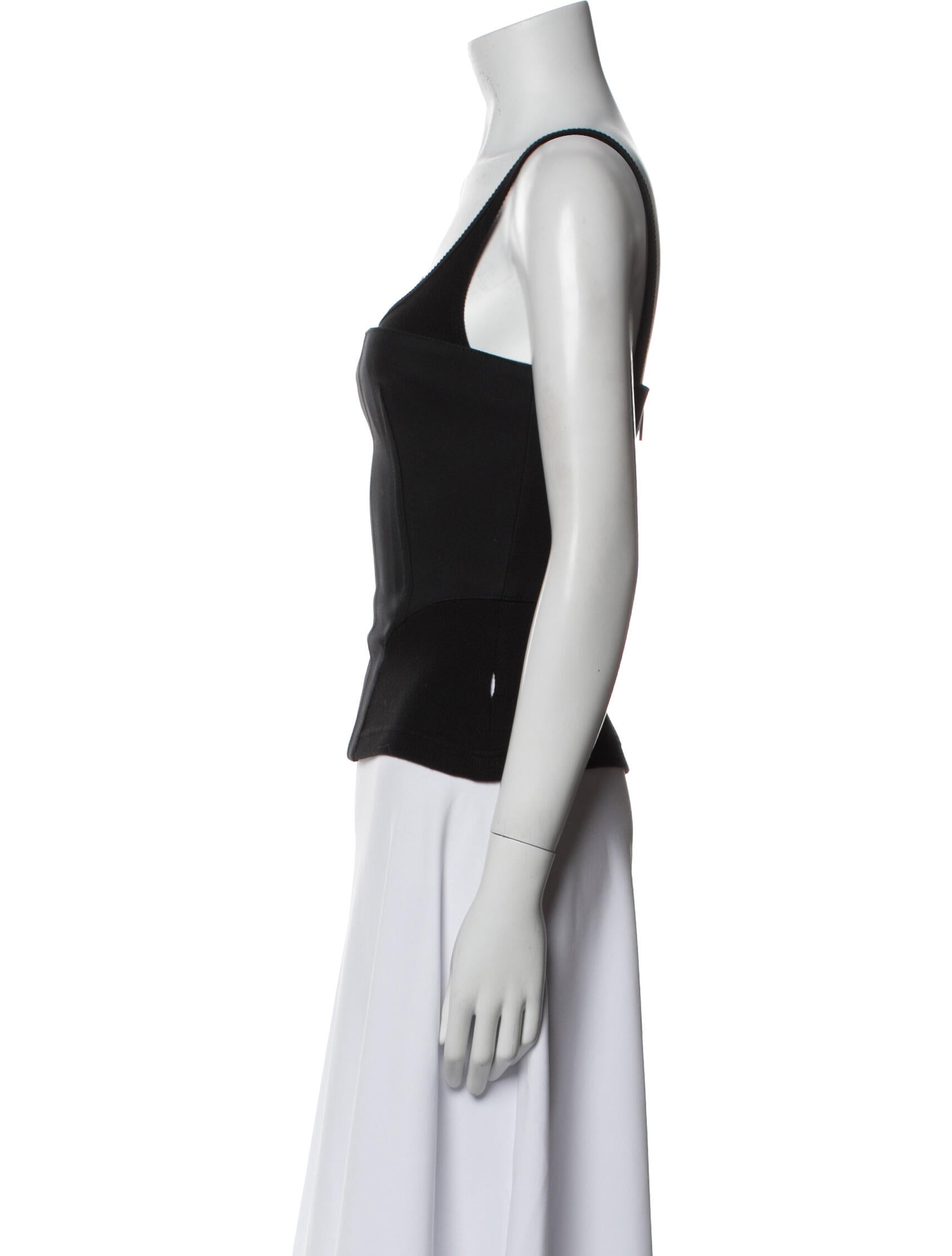 Dion Lee Scoop Neck Sleeveless Crop Top