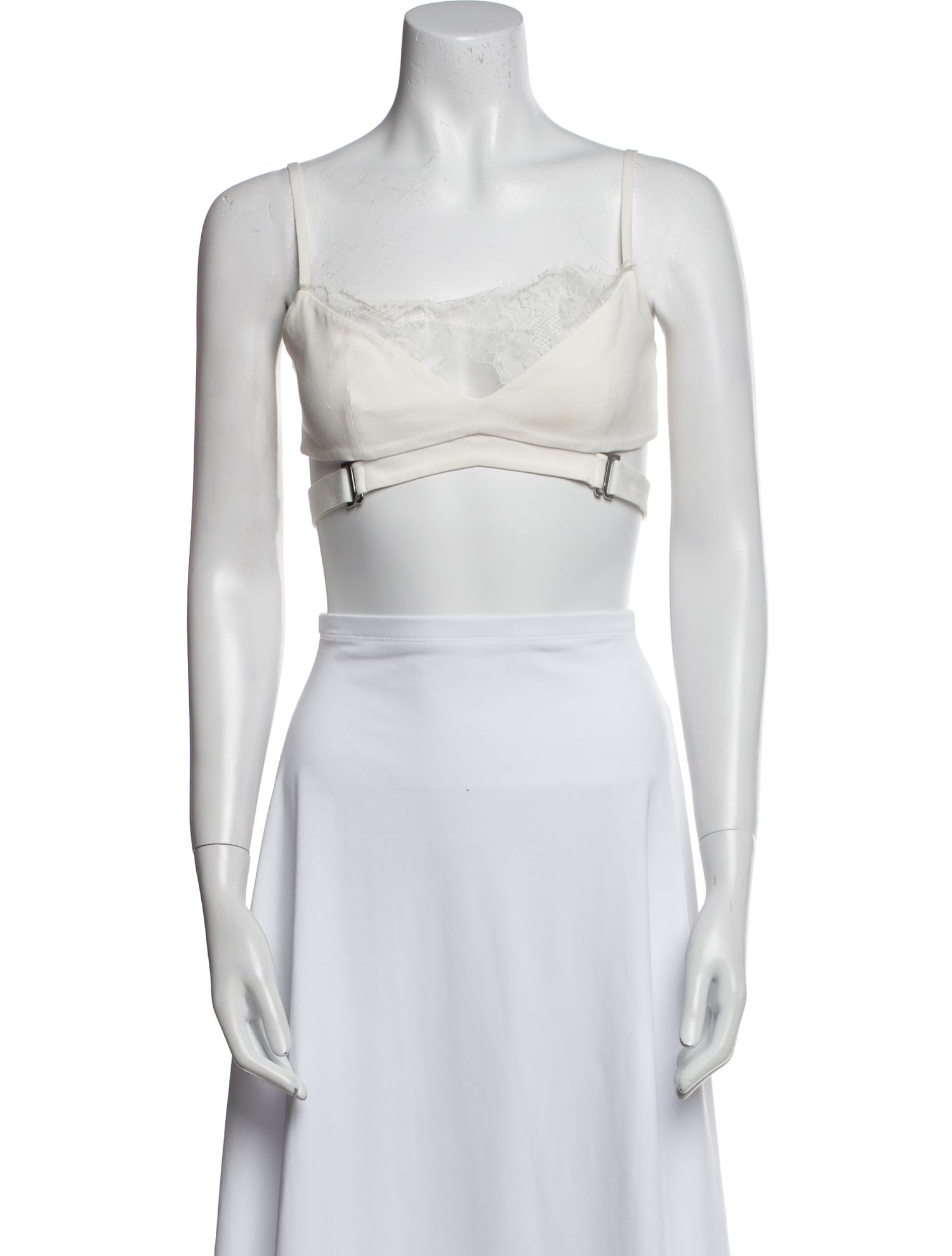 Dion Lee Square Neckline Sleeveless Crop Top