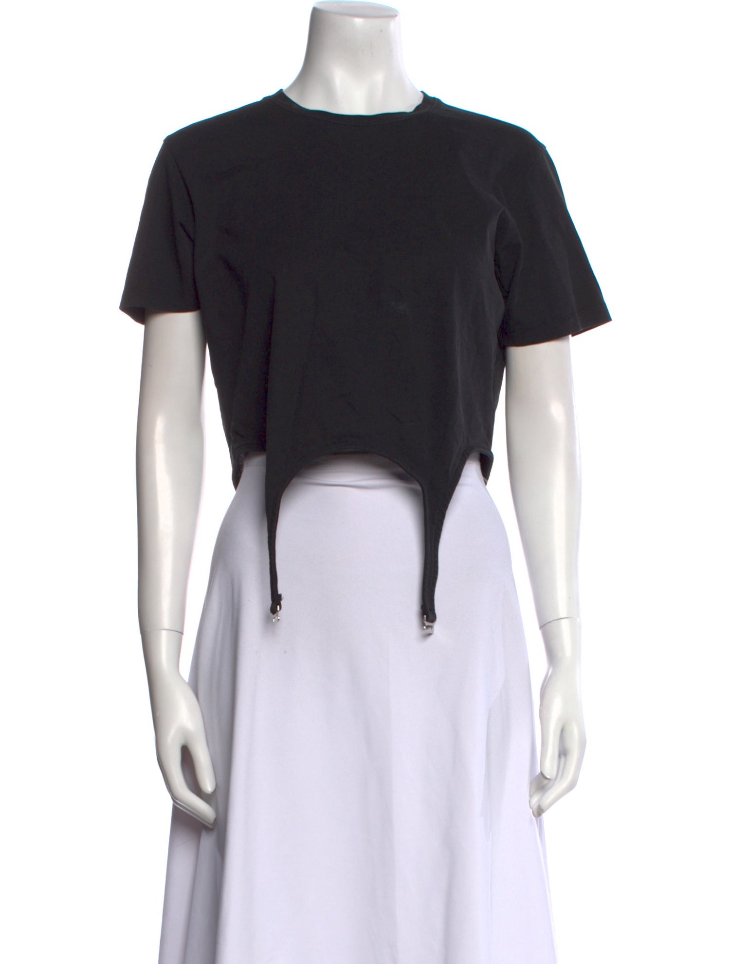 Dion Lee Crew Neck Short Sleeve Crop Top