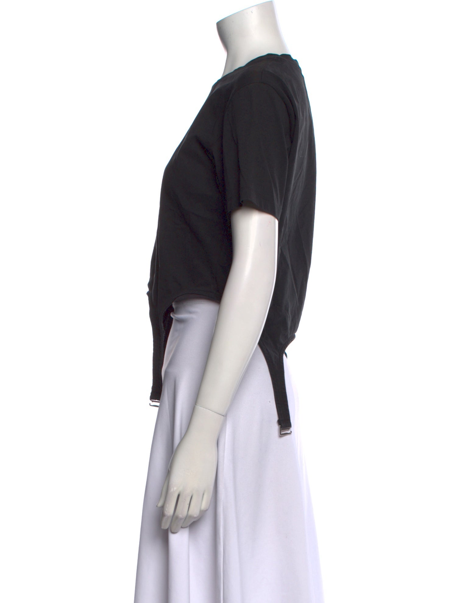 Dion Lee Crew Neck Short Sleeve Crop Top