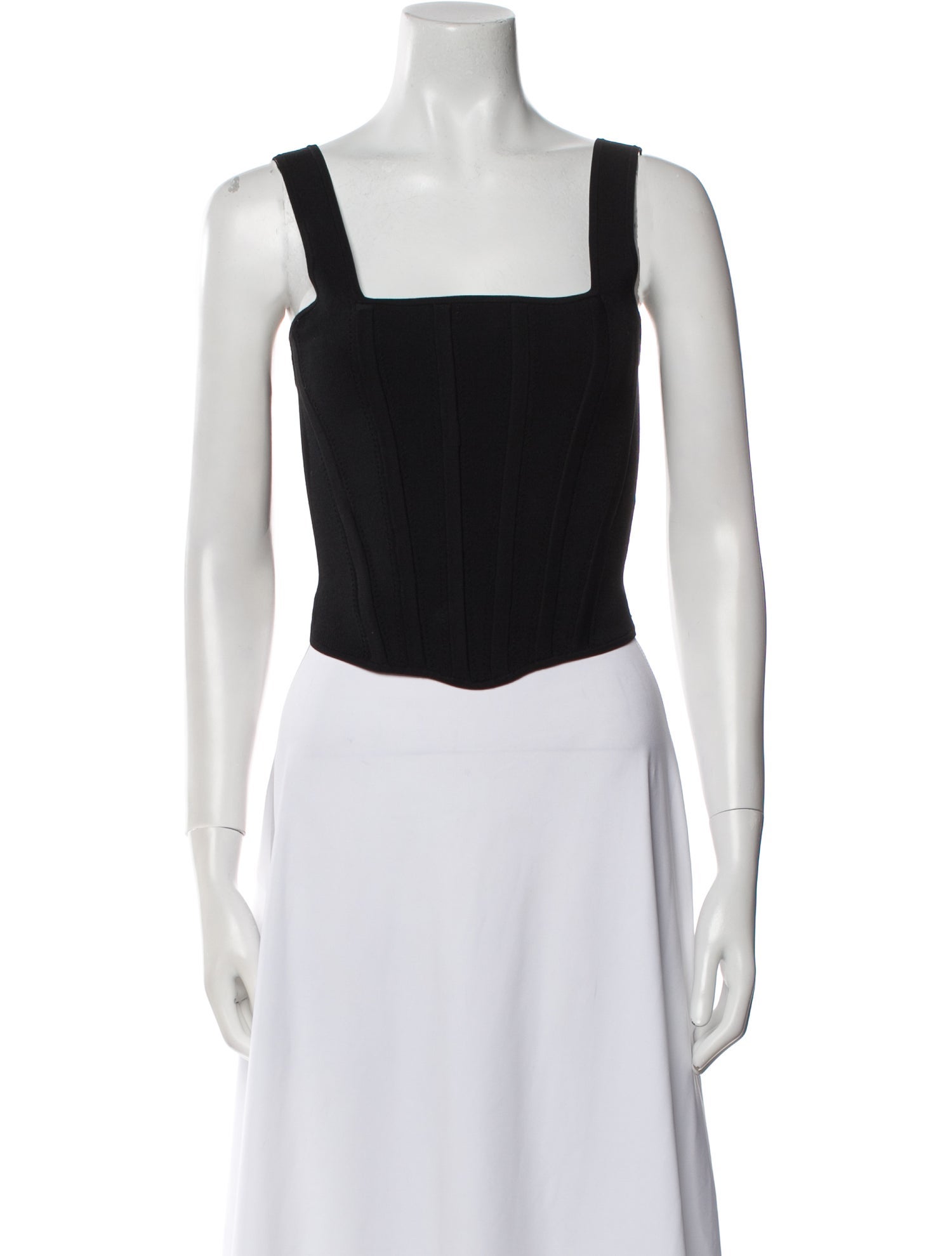 Dion Lee Square Neckline Sleeveless Crop Top