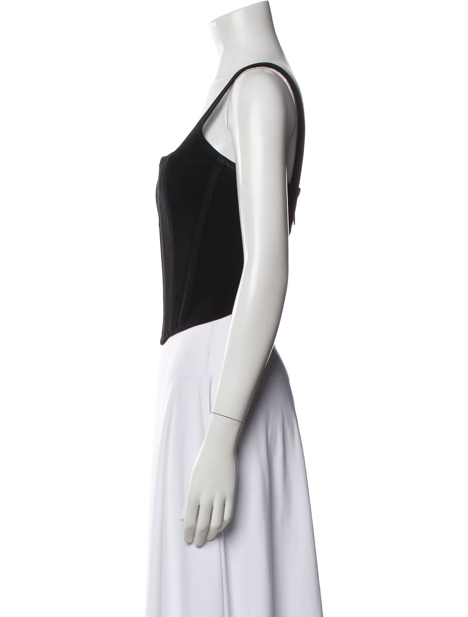 Dion Lee Square Neckline Sleeveless Crop Top