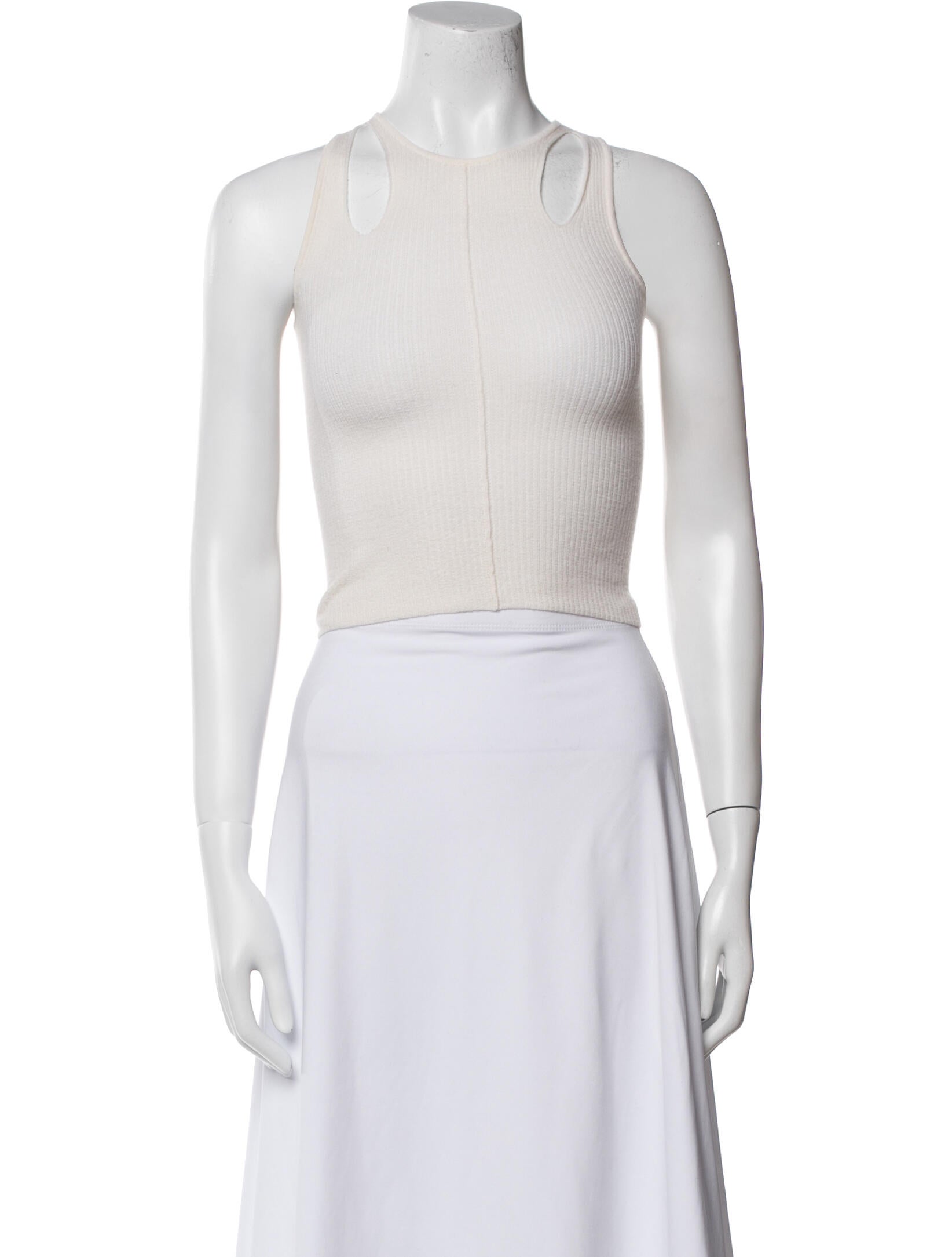 Dion Lee Crew Neck Sleeveless Crop Top
