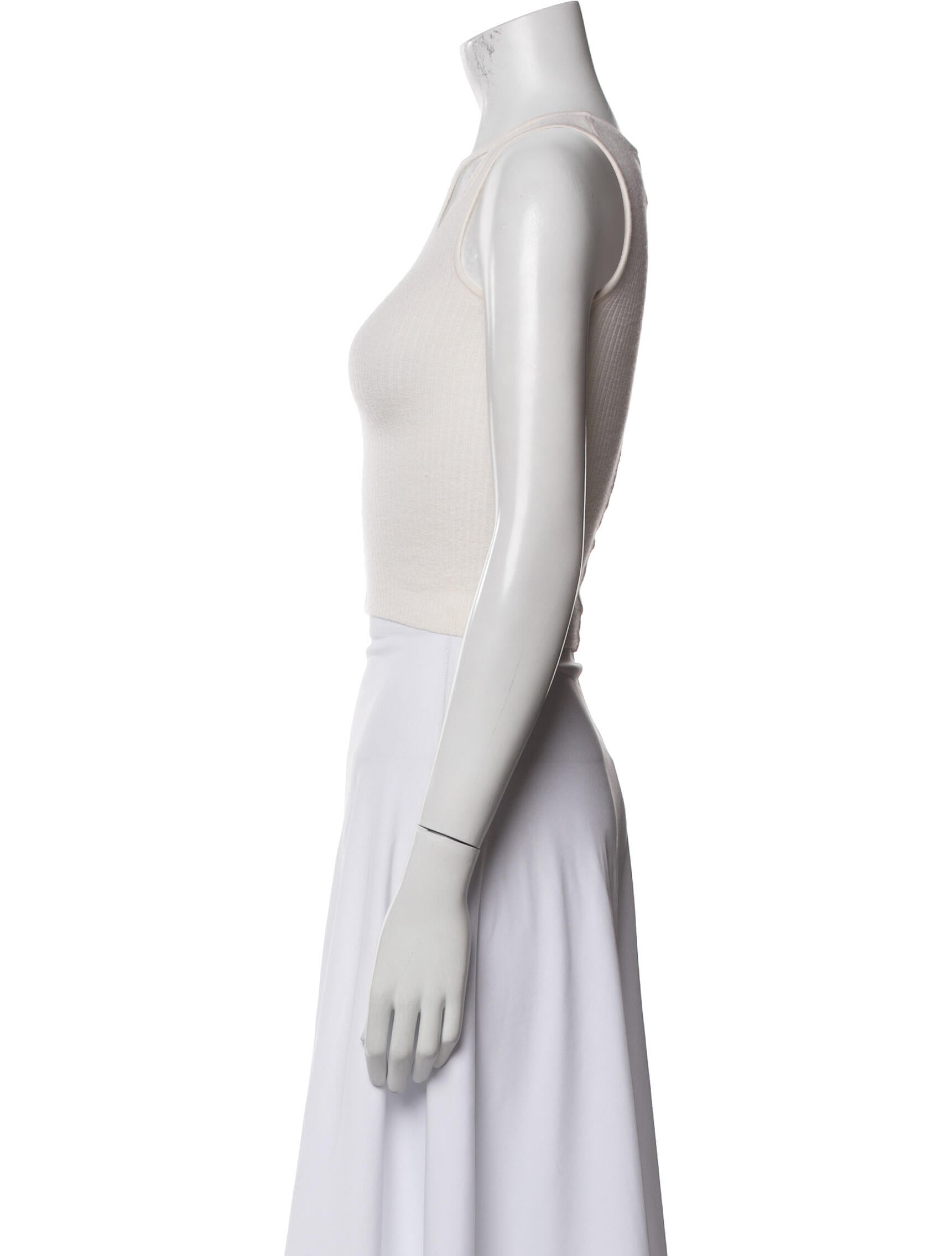 Dion Lee Crew Neck Sleeveless Crop Top