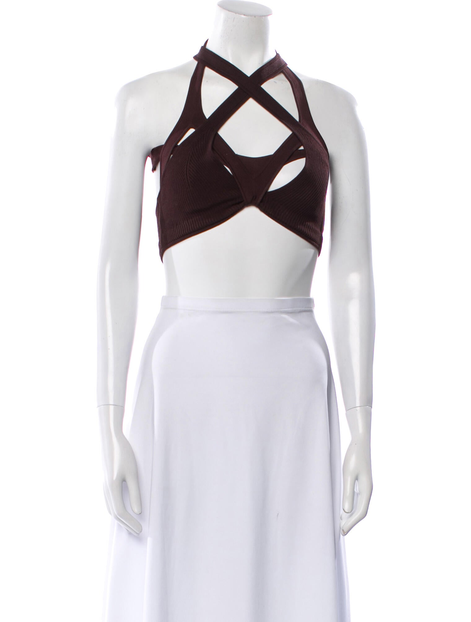Dion Lee Halterneck Sleeveless Crop Top