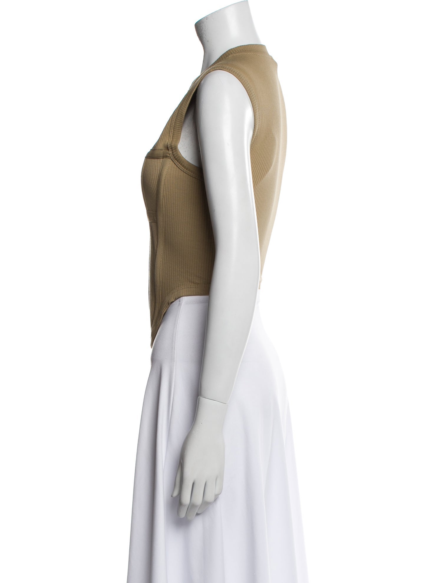 Dion Lee Crew Neck Sleeveless Crop Top