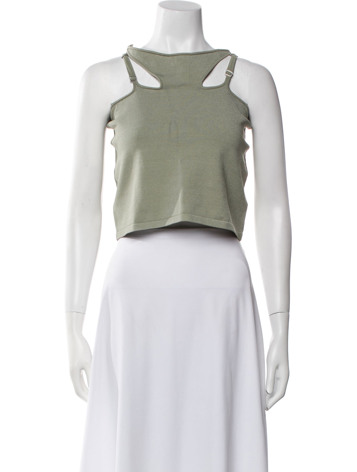 Dion Lee Square Neckline Sleeveless Crop Top w/ Tags