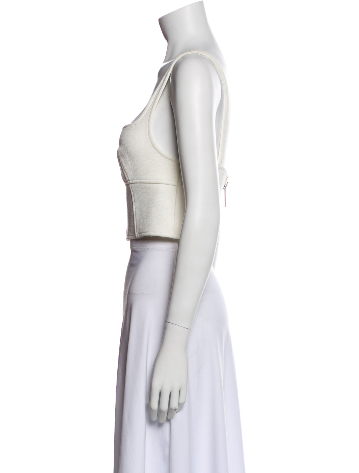 Dion Lee Square Neckline Sleeveless Crop Top