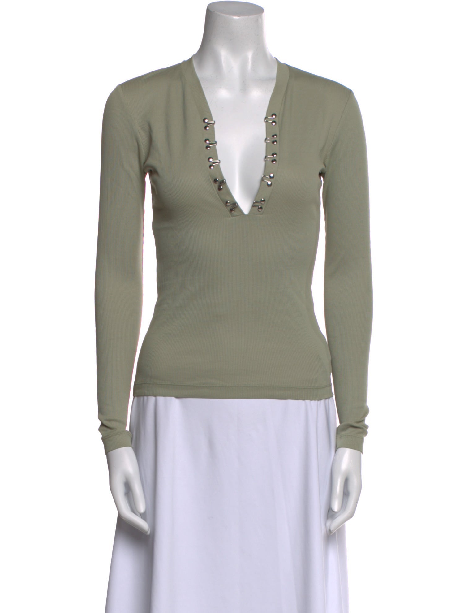 Dion Lee V-Neck Long Sleeve Top