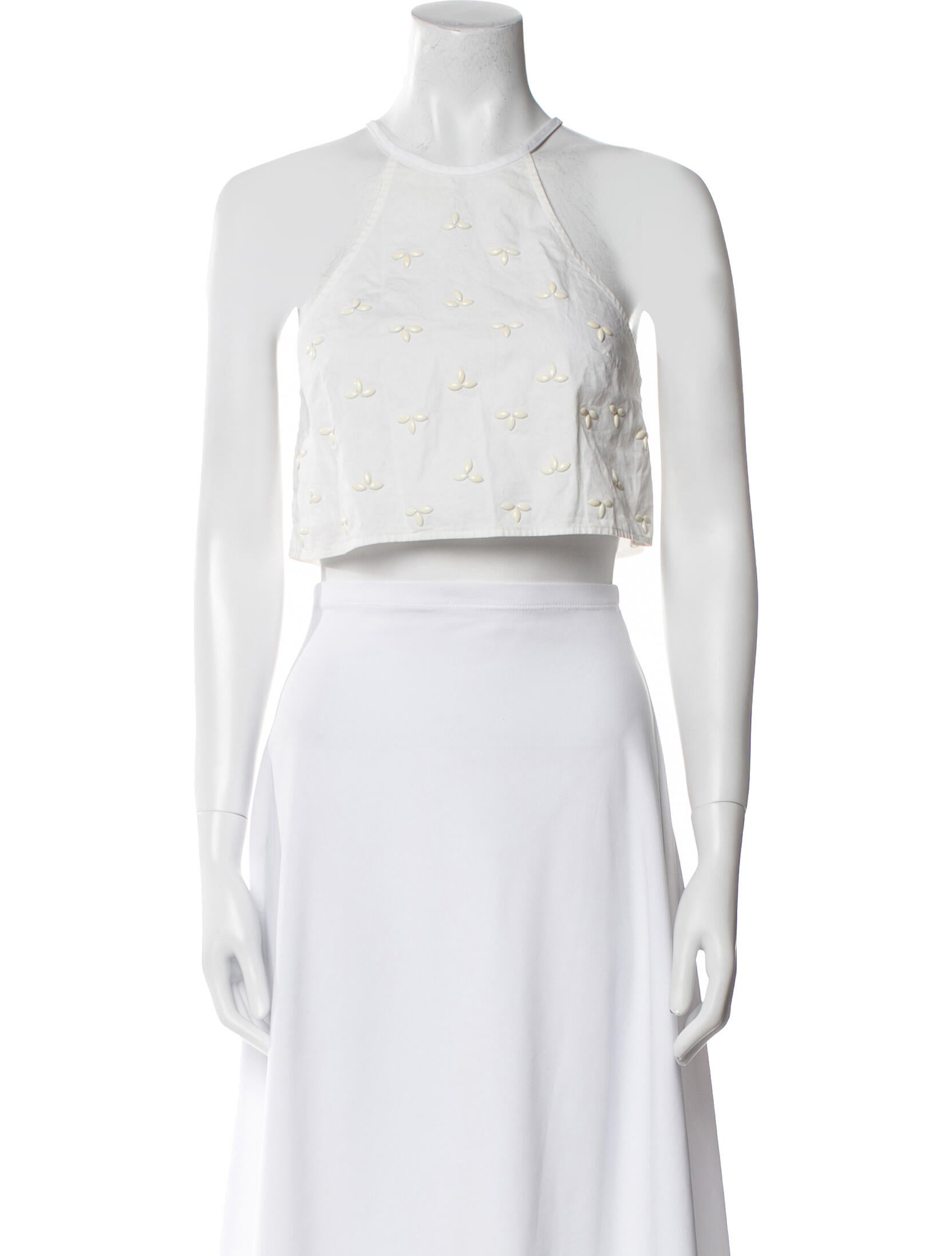 Dion Lee Halterneck Sleeveless Crop Top