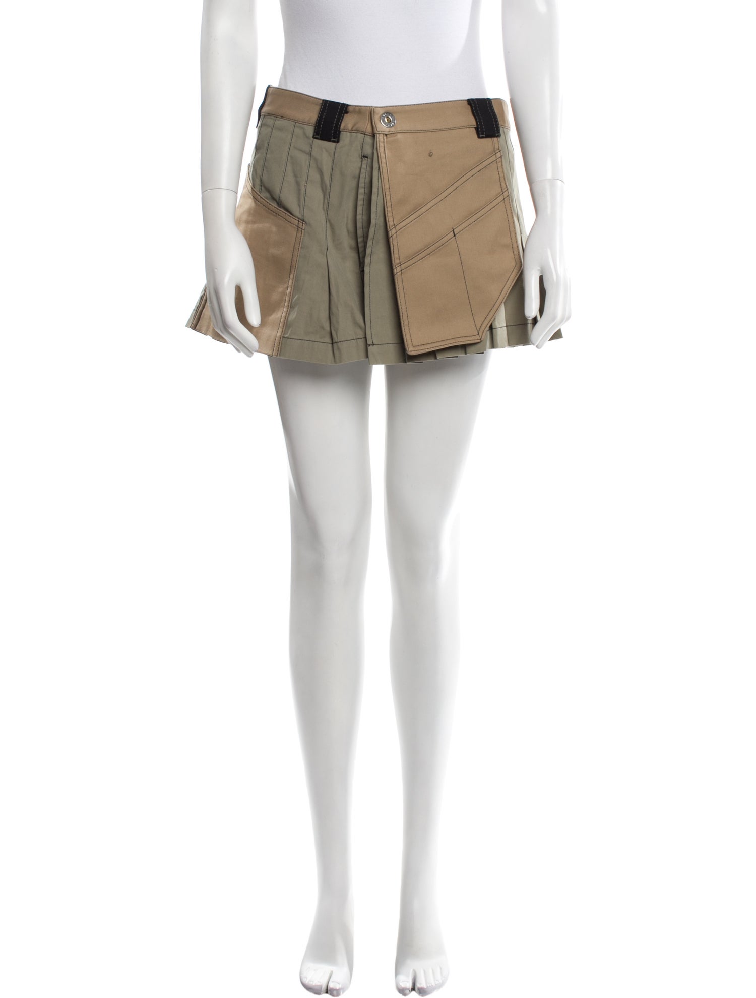 Dion Lee Pleated Accents Mini Skirt