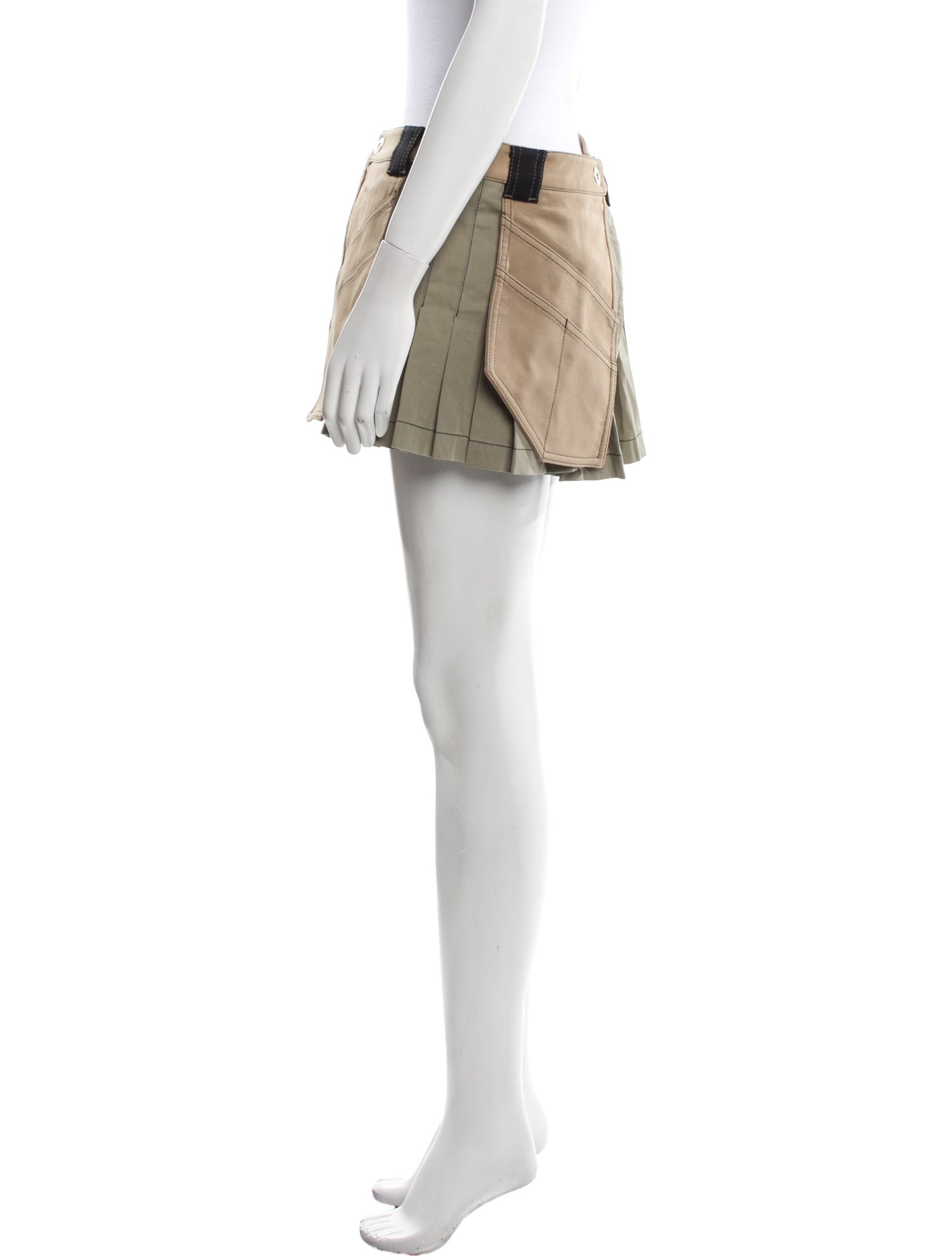 Dion Lee Pleated Accents Mini Skirt