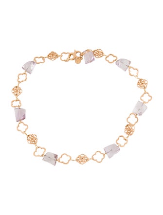Dominique Cohen 18K Amethyst Station Necklace