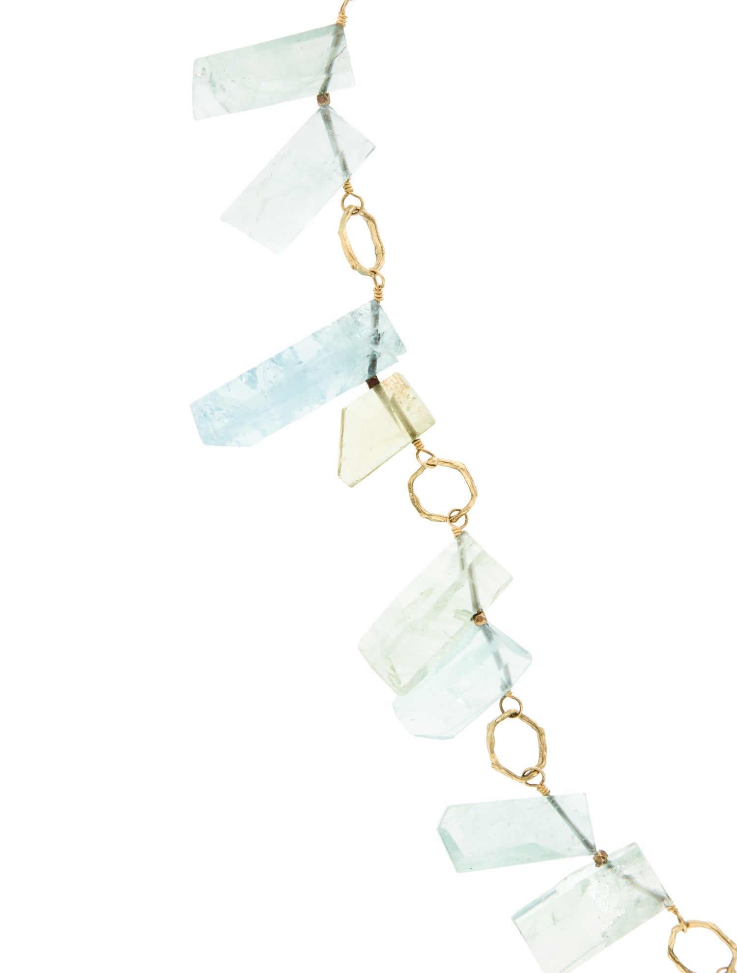 Dominique Cohen 18K Aquamarine & Beryl Station Necklace