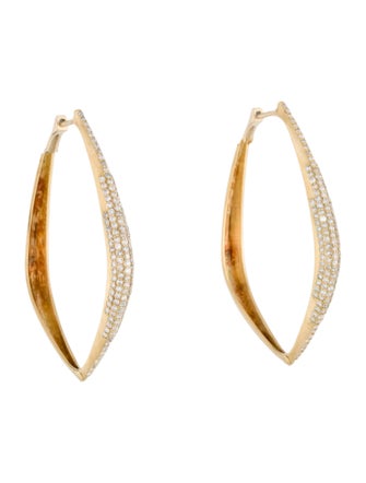 Dominique Cohen 18K Diamond Talon Hoop Earrings