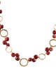 Dominique Cohen 18K Garnet Station Chain Necklace