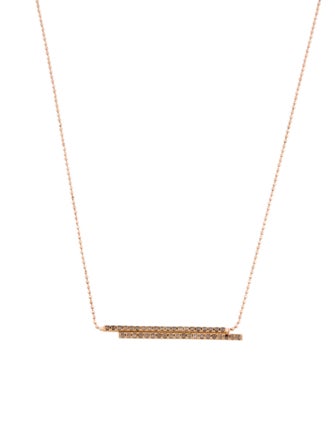 Dominique Cohen 18K Diamond Double Bar Pendant Necklace