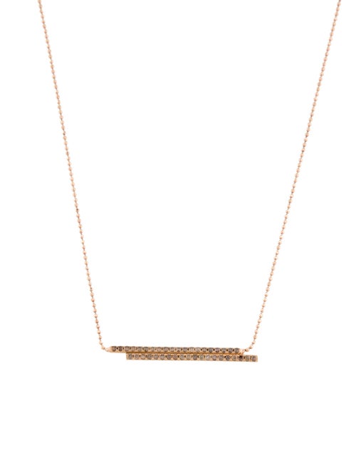 Dominique Cohen 18K Diamond Double Bar Pendant Necklace