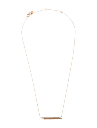 Dominique Cohen 18K Diamond Double Bar Pendant Necklace