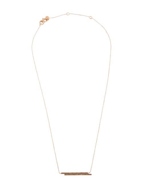 Dominique Cohen 18K Diamond Double Bar Pendant Necklace