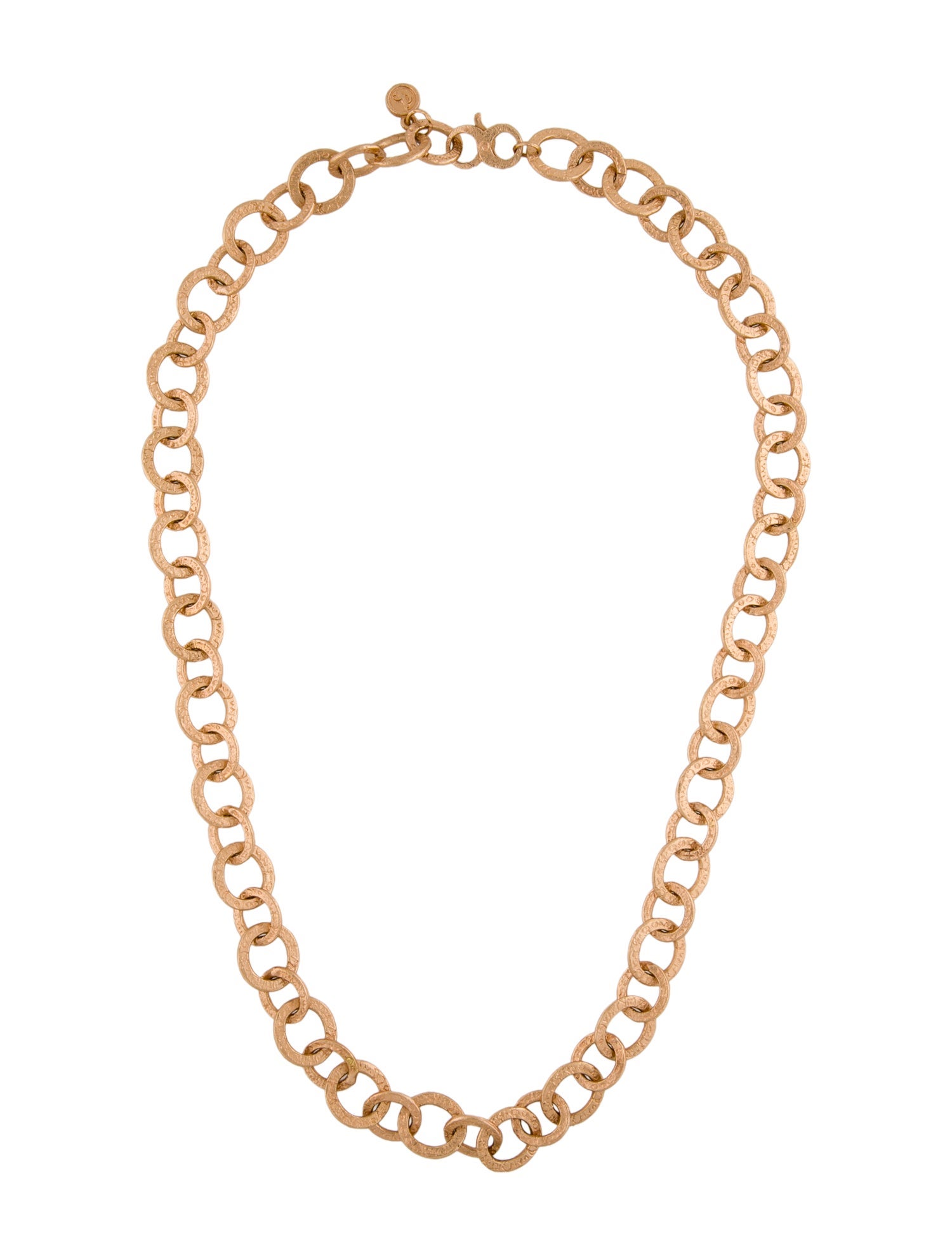 Dominique Cohen 18K Textured Oval Link Necklace