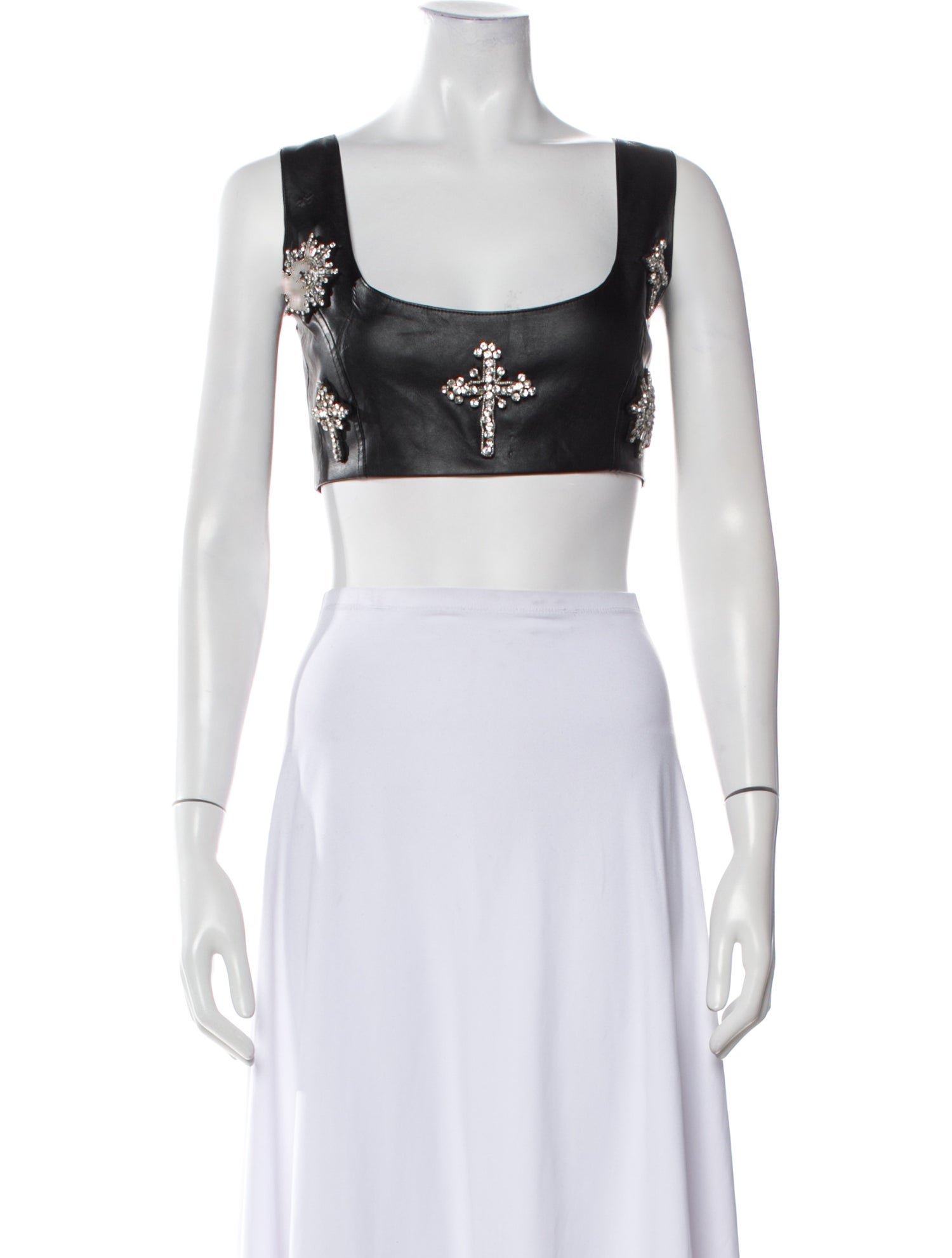 The Dolls House Lace Square Neckline Crop Top