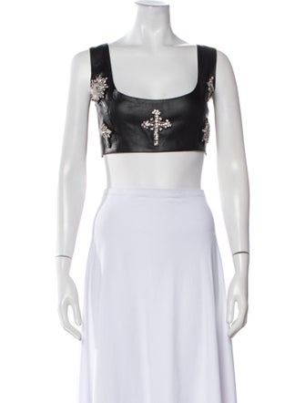 The Dolls House Lace Square Neckline Crop Top