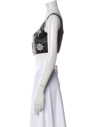 The Dolls House Lace Square Neckline Crop Top