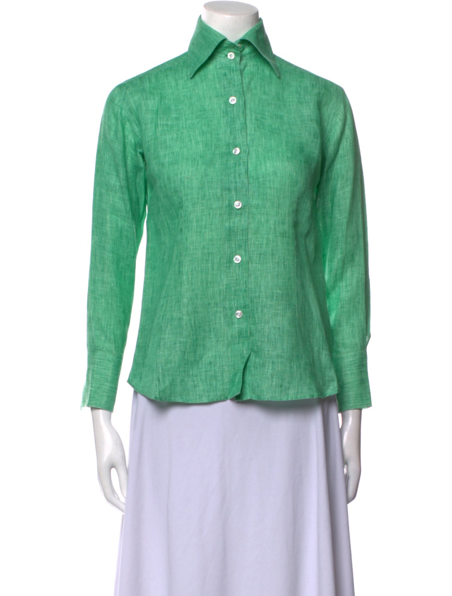 Domenico Vacca Three-Quarter Sleeve Button-Up Top