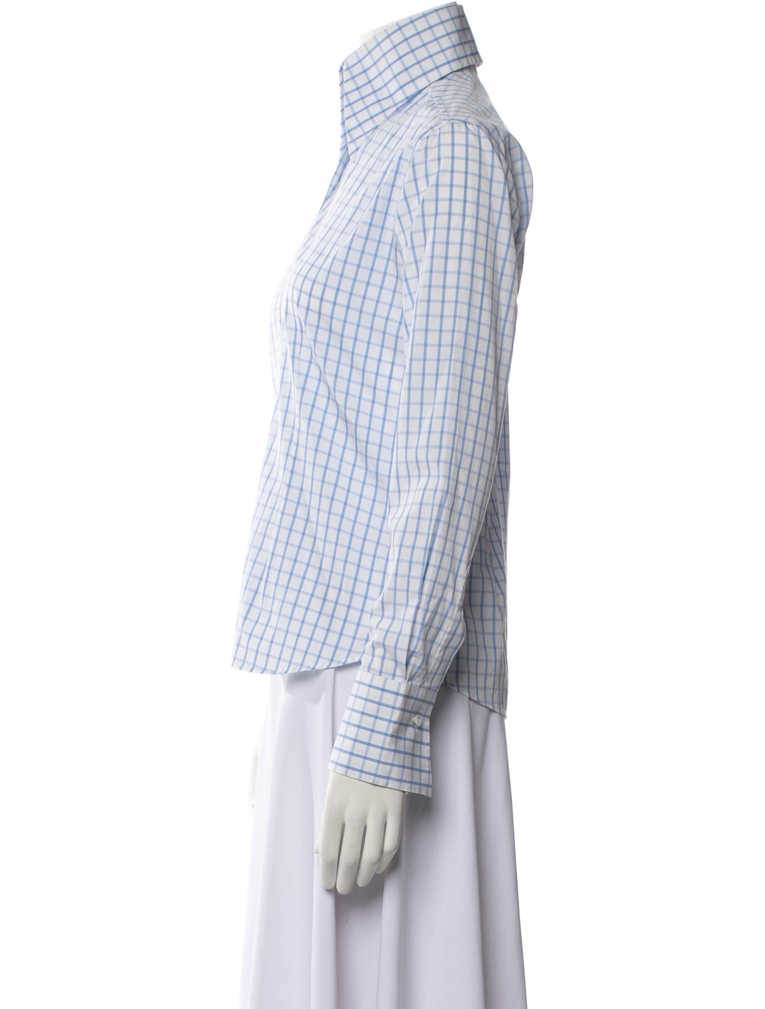 Domenico Vacca Plaid Print Long Sleeve Button-Up Top