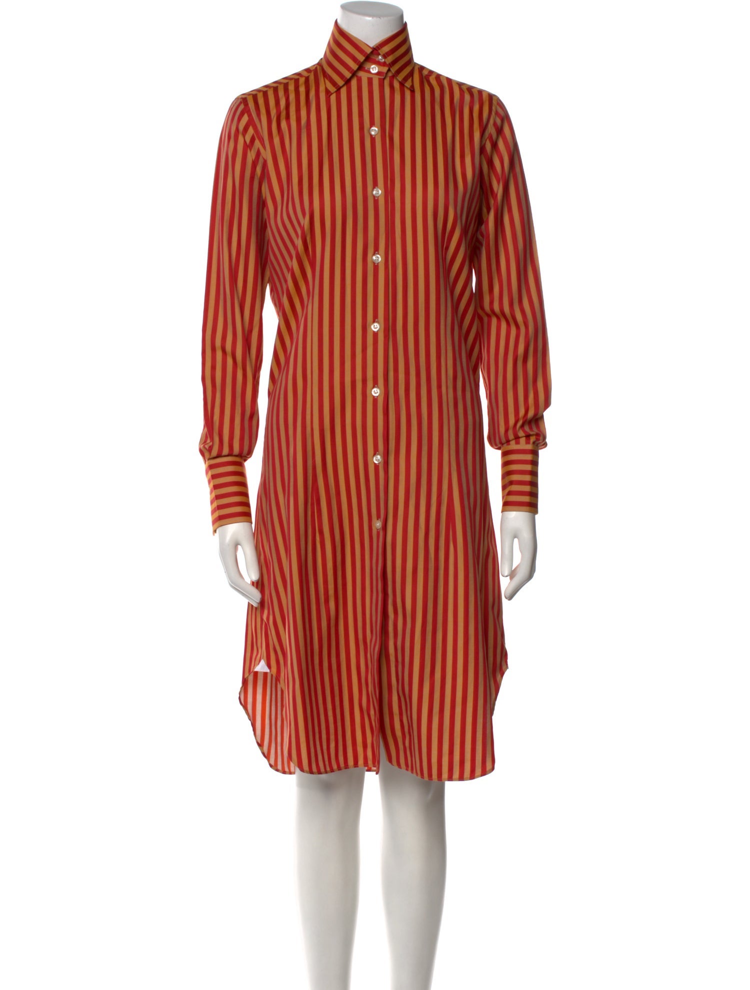 Domenico Vacca Striped Midi Length Dress