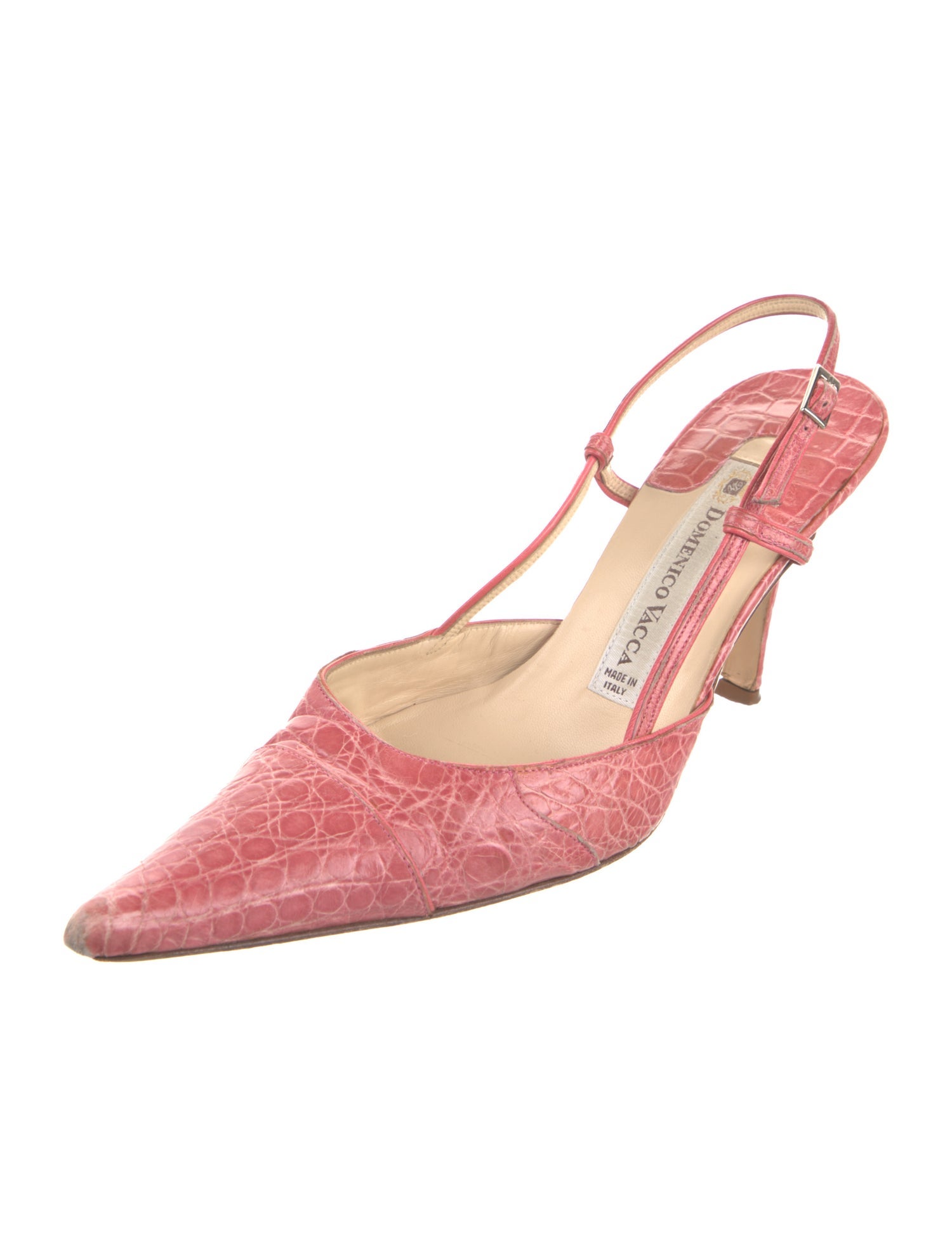Domenico Vacca Leather Slingback Pumps