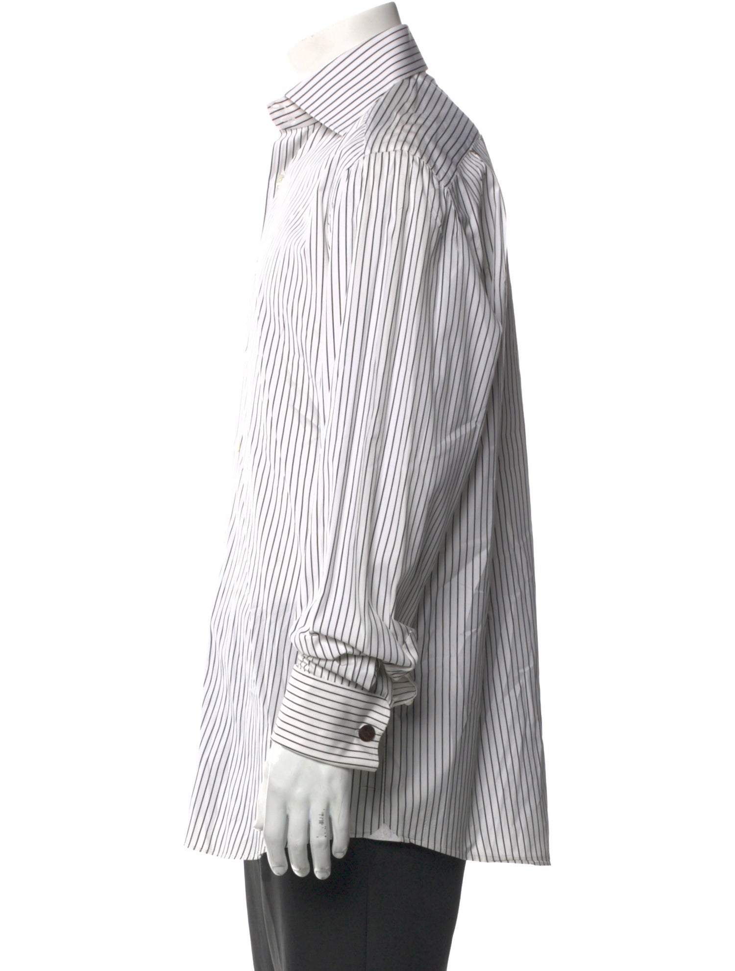 Domenico Vacca Striped Long Sleeve Dress Shirt