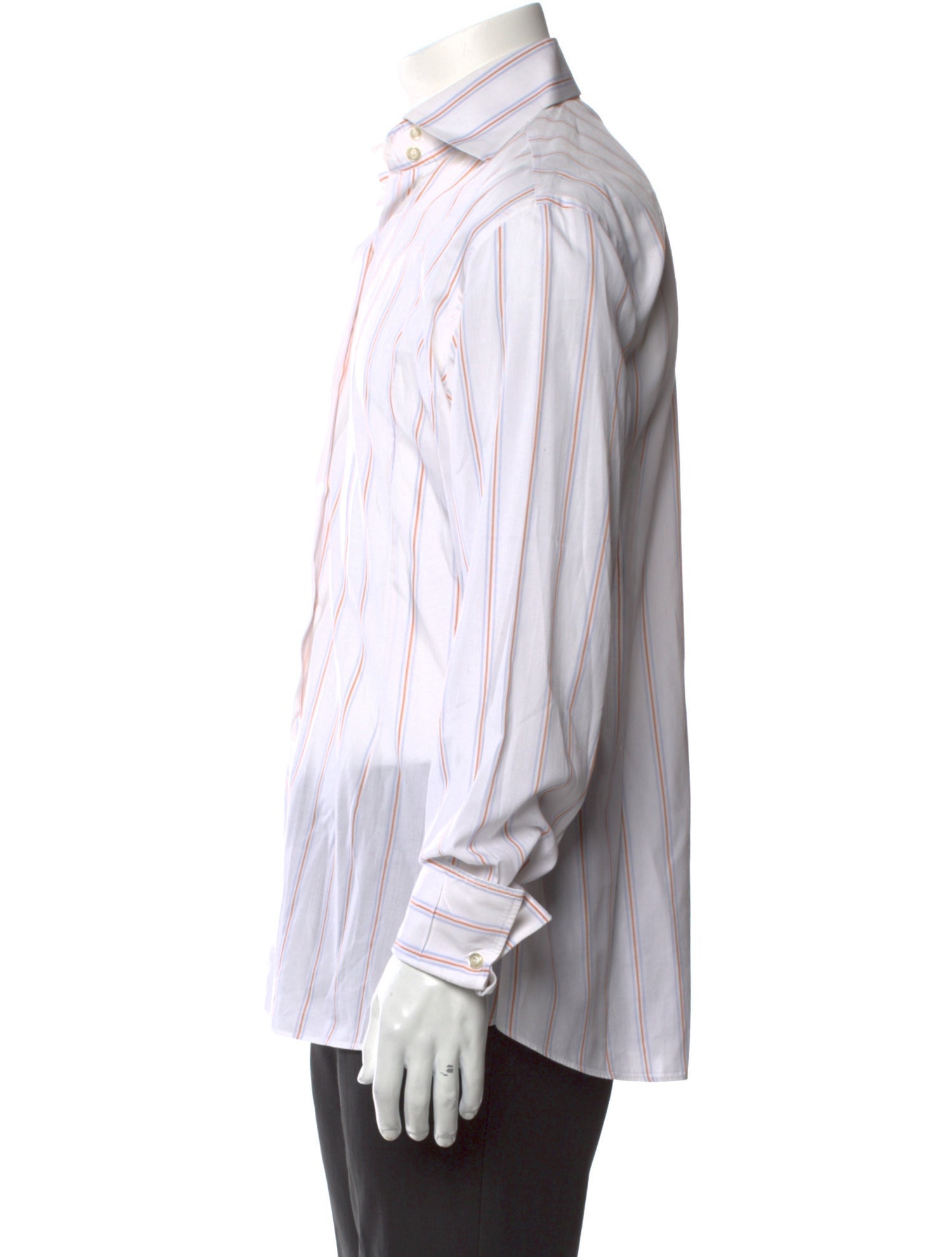 Domenico Vacca Striped Long Sleeve Dress Shirt
